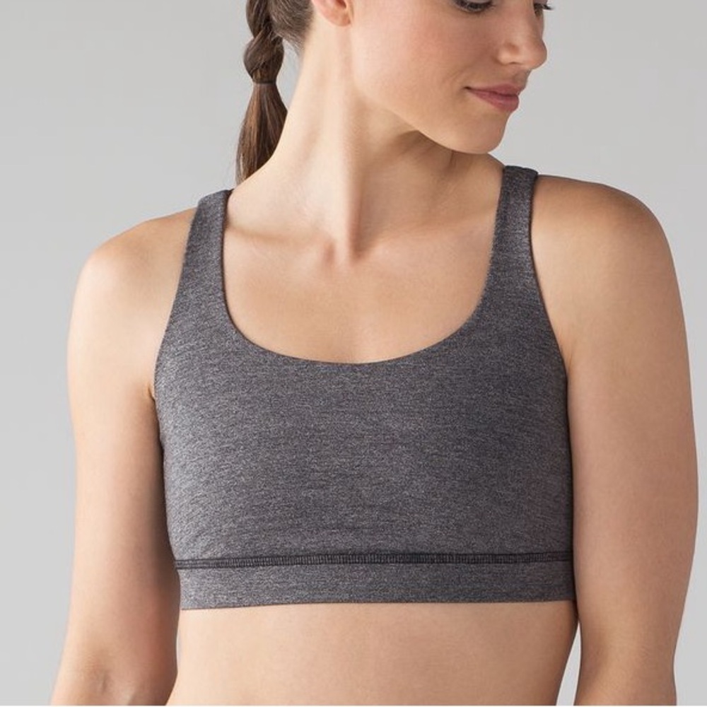 lululemon athletics Energy sports bra in a grey heathered color 10